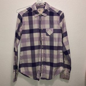 Purple and White flannel